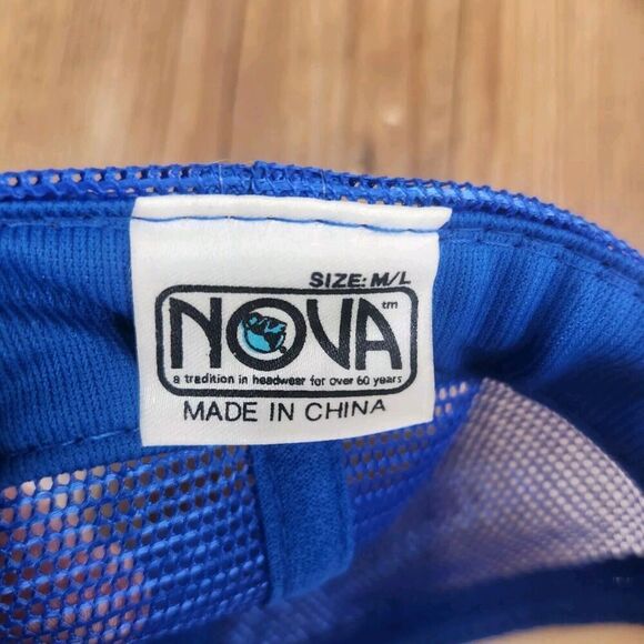 VTG 1989 Cody Fire School Snapback Trucker Hat Cap Blue White Rope Mesh Wyoming - Picture 10 of 11